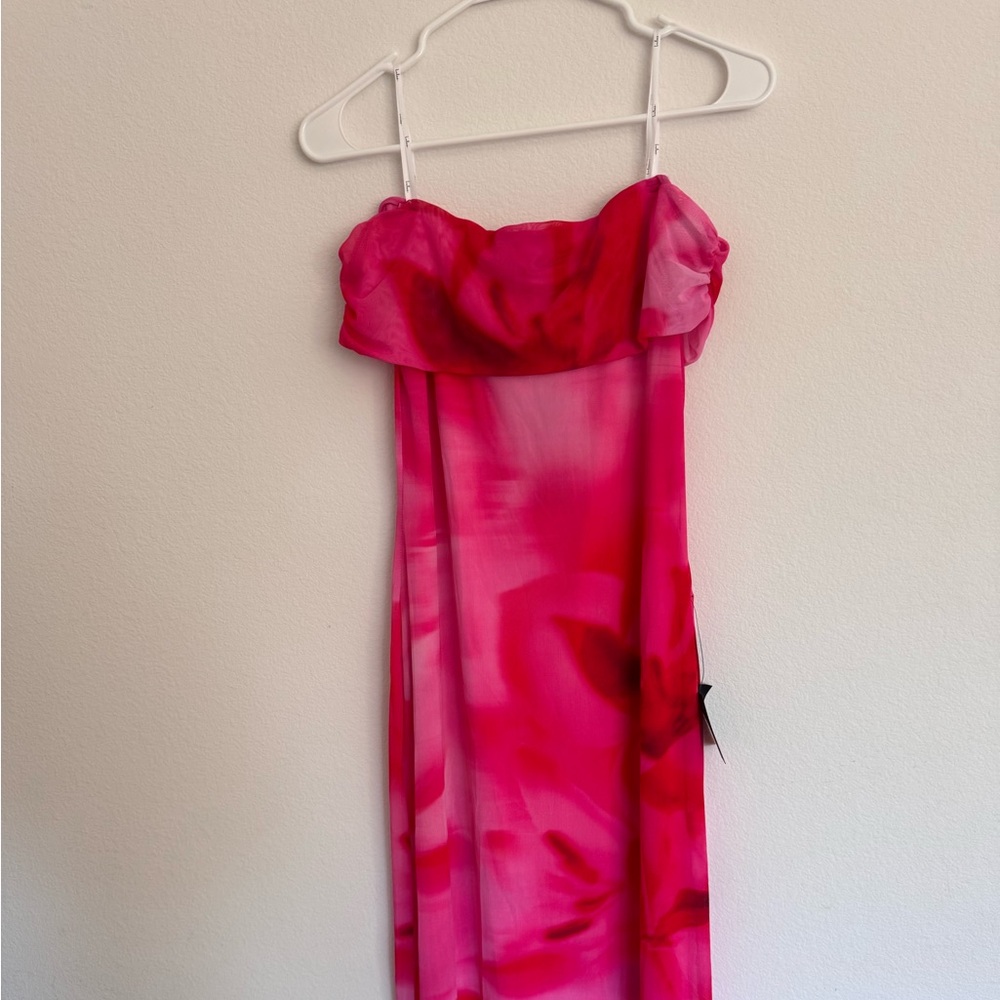 Lulu's pink floral off the shoulder bodycon dress